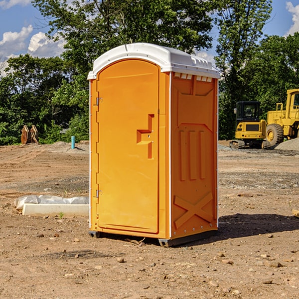 how often are the portable toilets cleaned and serviced during a rental period in Piney OK